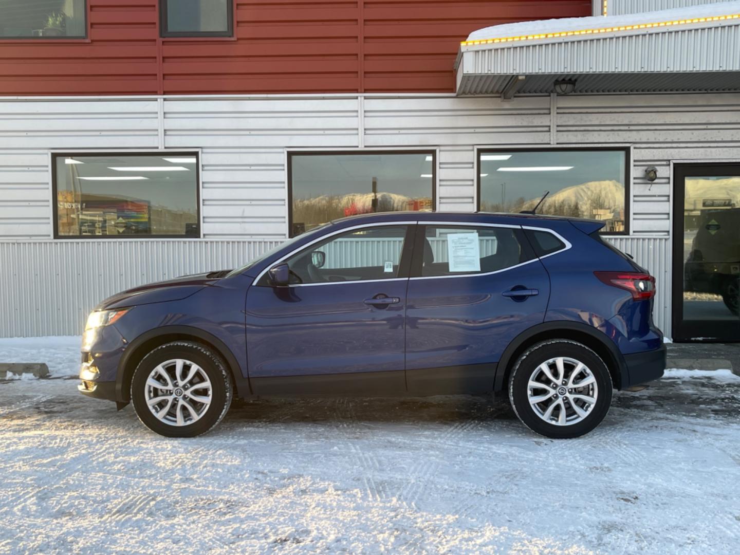 2022 Blue /charcoal cloth Nissan Rogue Sport S AWD (JN1BJ1AW3NW) with an 2.0L L4 DOHC 16V engine, CVT transmission, located at 1960 Industrial Drive, Wasilla, 99654, (907) 274-2277, 61.573475, -149.400146 - Photo#2